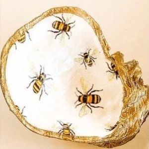 Bee Oyster Shell Dish by Grit and Grace